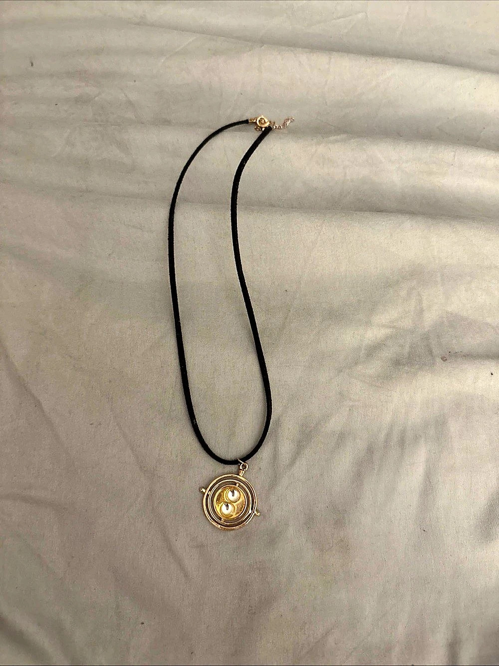 Harry Potter Hermione Granger Time Turner Gold Tone Spinning Necklace